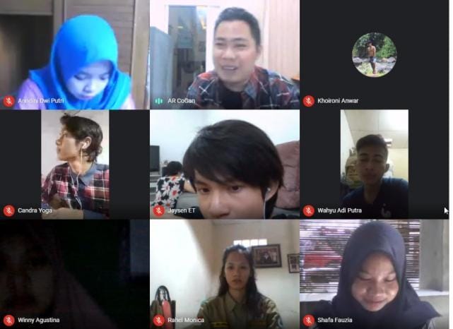 FOTO: Suasana Webinar Jurnalistik Milenial yang diadakan oleh Himpunan Mahasiswa Jurusan Kehutanan Universitas Lampung bersama Coach Andre Hariyanto (Dok. Unila/SUARA UTAMA)