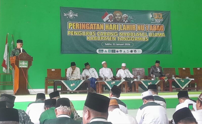 Fhoto saat kegiatan peringatan 1 abad hari lahir Nahdalatul Ulama Tanggamus