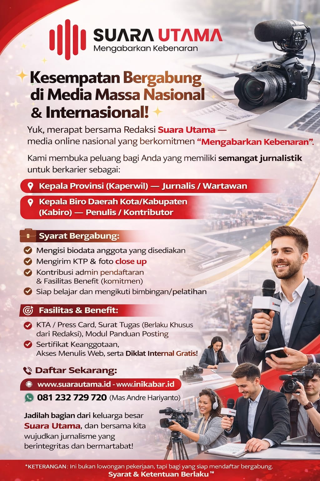 FOTO: Ingin Terjun ke Dunia Media? Suara Utama Buka Program Kemitraan Jurnalistik (Andre Hariyanto/SUARA UTAMA)