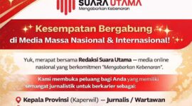 FOTO: Redaksi Suara Utama Buka Kesempatan Bergabung bagi Calon Jurnalis di Seluruh Indonesia (Andre Hariyanto/SUARA UTAMA)