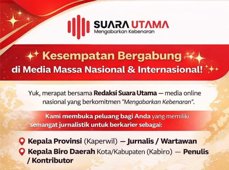 FOTO: Redaksi Suara Utama Buka Kesempatan Bergabung bagi Calon Jurnalis di Seluruh Indonesia (Andre Hariyanto/SUARA UTAMA)