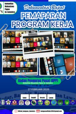 BPP KOMPASS Paparkan Program Kerja, 45 Mahasiswa Papua Se-Sumatera Hadir