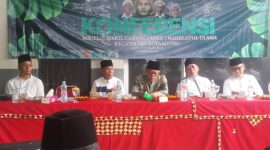 Ketua PC NU Tanggamus dan Tokoh NU Setempat Saat Hadir Pada Konferensi MWC NU Kecamatan Kotaagung