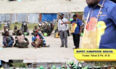 Bupati Yudas Tebai Kunjungi Komunitas Ojek Dogiyai, Siap Dukung Program Pengojek