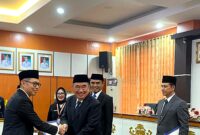 Bupati Tanggamus Saat Melantik Pejabat Birokrasi Tanggamus