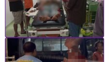 Foto Ramli (50) harus dilarikan ke ruang darurat setelah menjadi korban penikaman (R.Salam)