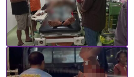 Ramli (50) harus dilarikan ke ruang darurat setelah menjadi korban penikaman