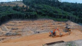 Foto proses pembangunan TPA pegat bukur. 