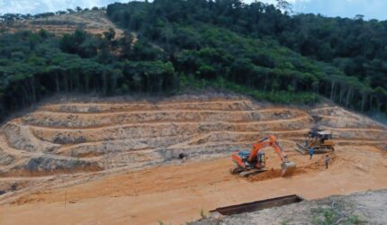 Foto proses pembangunan TPA pegat bukur.