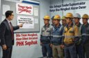 Foto ilustrasi pekerja dipaksa masuk dihari libur/tanggal merah. bila tidak mengikuti aturan perusahan amcaman PHK.