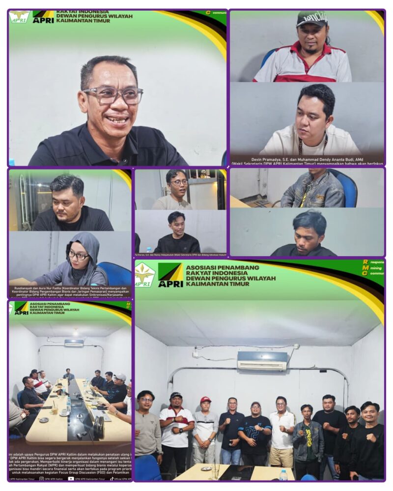 Foto Kegiatan rapat ini dihadiri pengurus DPW APRI Kaltim, di Kantor Sekretariat DPW APRI Kaltim