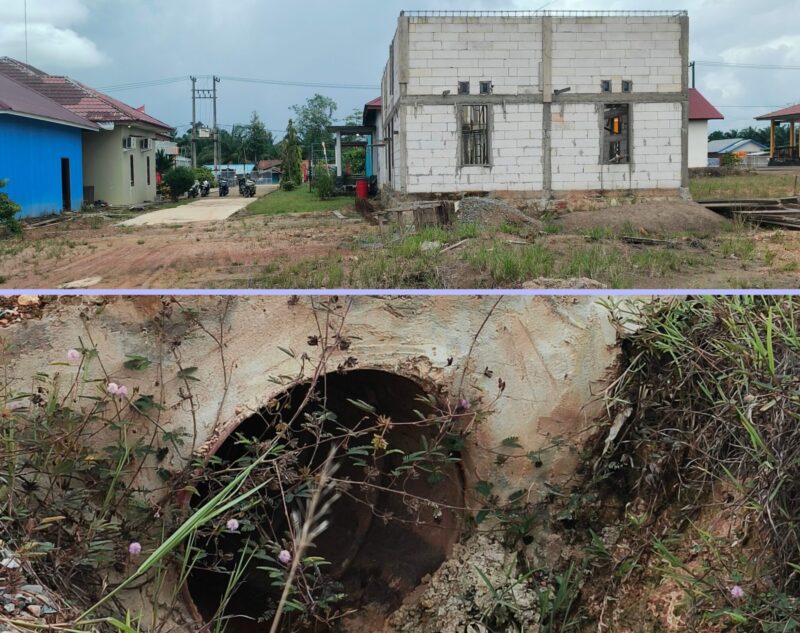 Foto bangunan terbengkalai dari tahun 2019. gorong-gorong mengunakan drom. (R.salam Foto)