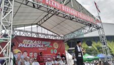 FOTO: Kegiatan Aksi Bekasi Bersama Palestina Jilid  untuk kembalinGaungkan Solidaritas Untuk Gaza (Mutsaqoh Fiddin/SUARA UTAMA)