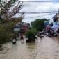 FOTO: Banjir di sekitar Pasar Ibu kota Hulu Sungai Tengah, Barabai, Kalimantan Selatan (SUARA UTAMA/Ahmad Arbani)