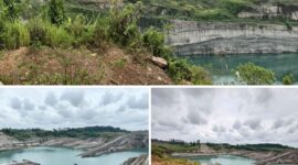 lubang raksasa bekas tambang yang tidak direboisasi. dan akan menjadi ancaman ,untuk masa depan.