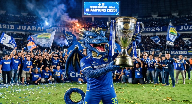 Filosofi Cacing Jadi Naga (Sumber: Banner Besar kontra Persija Persib 10-05-2026) editor by Google Gemini Pro 2026
