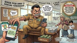 Ilustrasi Oknum Petugas Sekolah yang Memanfaatkan Moment PPDB saat Penerimaan Siswa Baru.