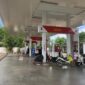 FOTO: Salah satu SPBU dijalan Ahmad Yani, kecamatan Simpang Empat, Kabupaten Banjar, Kalimantan Selatan (Ahmad Arbani/SUARA UTAMA)