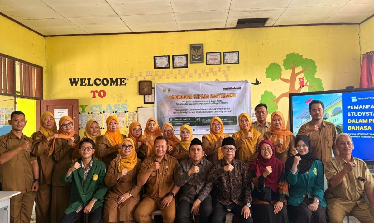 FOTO: Dosen PBA UNJ Tingkatkan Kompetensi Guru Desa Muktiwari melalui Pembelajaran Digital Berbasis StudyStack (Siti Masyitoh/SUARA UTAMA)