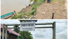 Foto salah satu warga yang menunjukkan longsong di tumbit dayak
