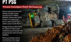 Satu Unit HD Diduga Terbalik di Area Operasional PT PSG, Proses Investigasi Masih Berlangsung