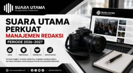 FOTO: Founder Suara Utama, Andre Hariyanto, Resmikan Reformasi Struktur Pengurus Manajemen Redaksi Periode 2026 - 2027 (Dok.Internal/SUARA UTAMA)
