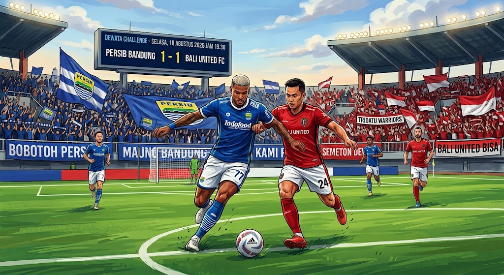 Dok. Wartawan Ilustrasi Persib vs Bali United Dewata Challange Selasa 18 Agustus 2026