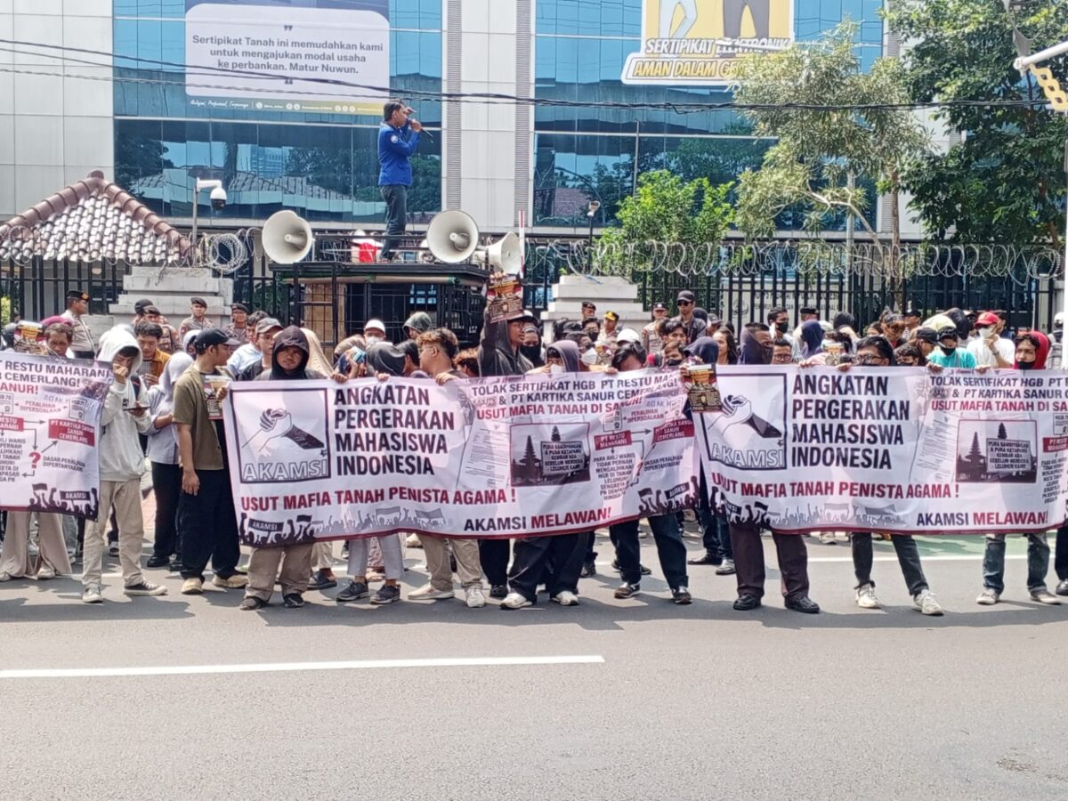AKAMSI Gelar unjuk rasa di Kantor Kementerian ATR/BPN: Usut tuntas pembongkaran Pura Sambiyangan dan Pura Ketapang Kembar