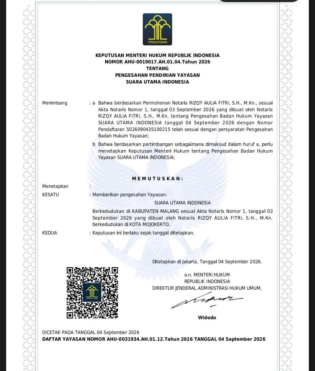 FOTO: Yayasan Suara Utama Indonesia Resmi Berbadan Hukum, Perkuat Media, Pendidikan dan Sosial (Andre Hariyanto/SUARA UTAMA)