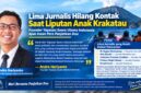 FOTO: Lima Jurnalis Hilang Kontak Saat Liputan Anak Gunung Krakatau, Founder Yayasan Suara Utama Indonesia Andre Hariyanto Ajak Insan Pers Panjatkan Doa (Andre Hariyanto/SUARA UTAMA)