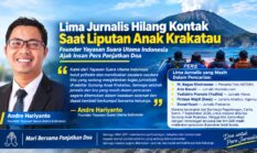 5 Jurnalis Hilang Kontak Saat Liputan Gunung Anak Krakatau, Founder YSUI Ajak Insan Pers Panjatkan Doa