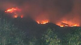 FOTO: Penampakan kebakaran di Gunung Sumbing, Kabupaten Wonosono, Jawa Tengah pada Senin malam 19 Oktober 2026 (Dok BPBD Wonosobo/SUARA UTAMA)