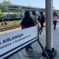 FOTO: Papan petunjuk perjalanan Kereta Api (KA) Airlangga dengan relasi Stasiun Pasar Senen, Jakarta, menuju Stasiun Surabaya Pasar Turi dan sebaliknya (PP). (Dok. Internal Andre Hariyanto/SUARA UTAMA)