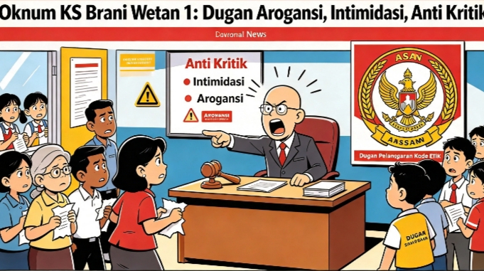 Selain Dugaan Arogansi, Anti Kritik dan Intimidatif, Oknum Kepala SDN Brani Wetan 1 Terindikasi Melanggar Kode Etik dan Disiplin ASN