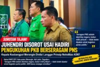 Sorotan Tajam! Juhendri Disorot Usai Hadiri Pengukuhan PKB Berseragam PNS